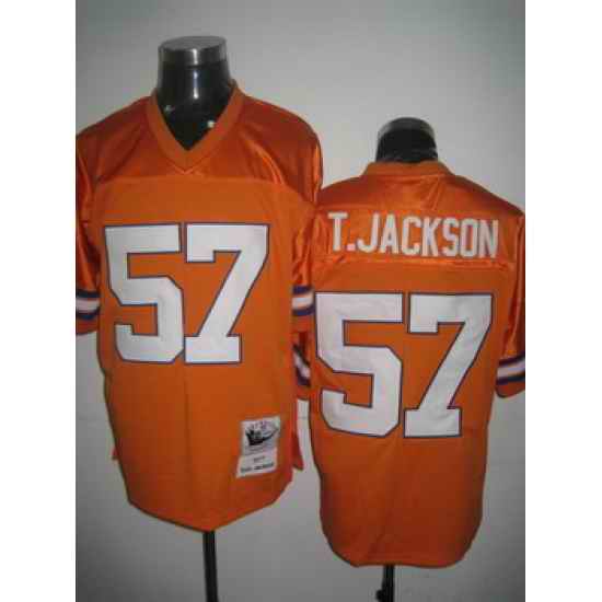 Denver Broncos 57 Jackson Orange Jersey Throwback